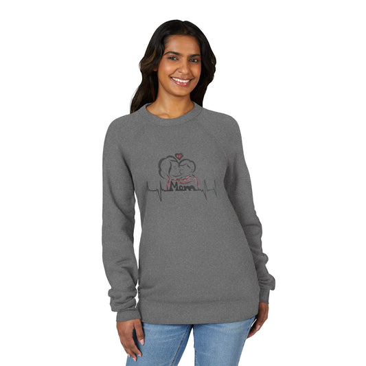 Heart Beat Mom Sweatshirt, Cozy Unisex Sweatshirt for Moms, Cute Gift for Mother's Day, Family Appreciation, Everyday Wear