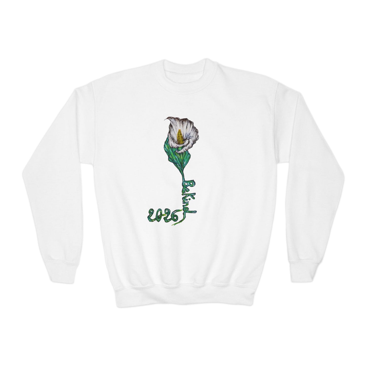 Flower Youth Crewneck Sweatshirt - Stylish & Cozy for All Seasons