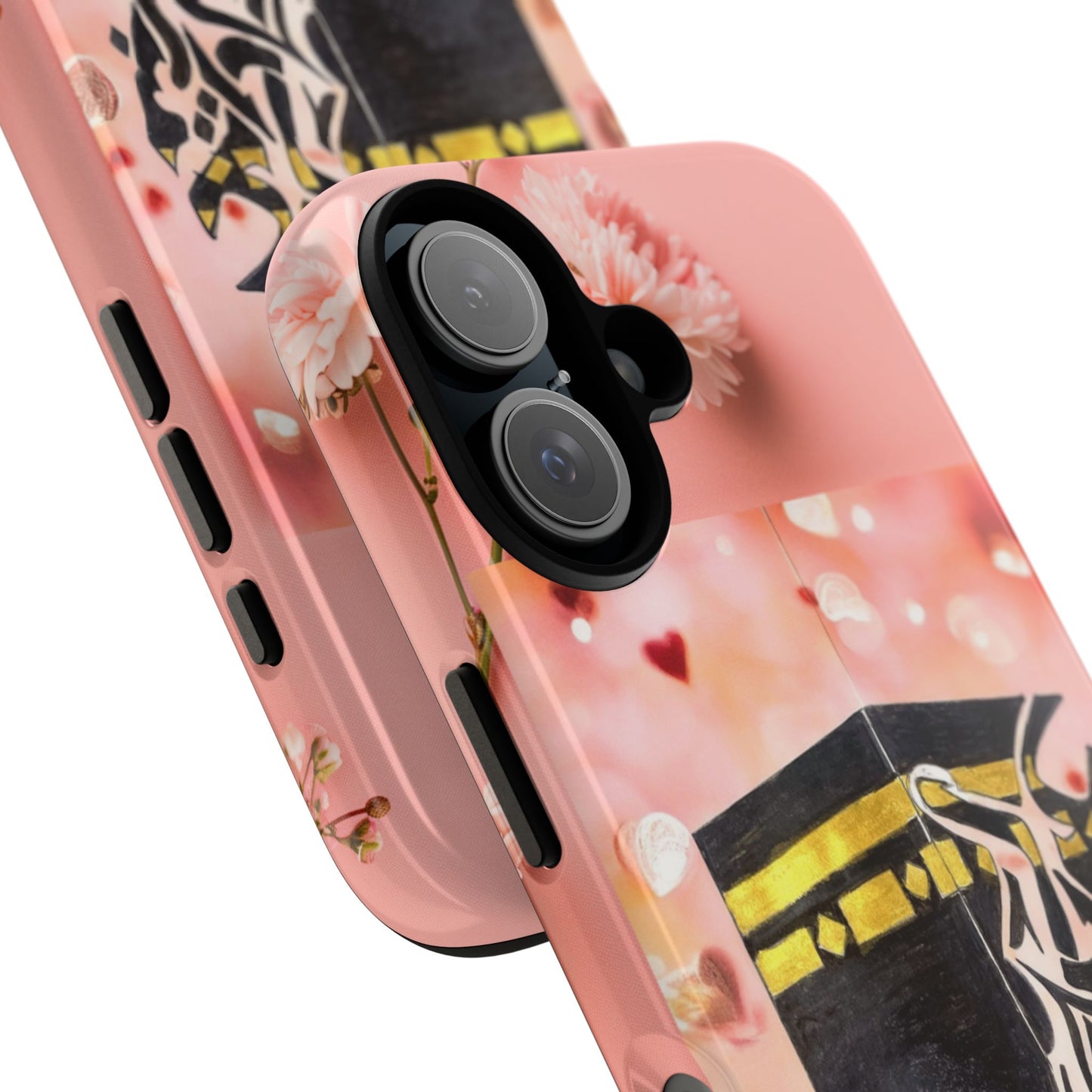 Kaaba Floral Phone Case – Pink Islamic Shrine Design