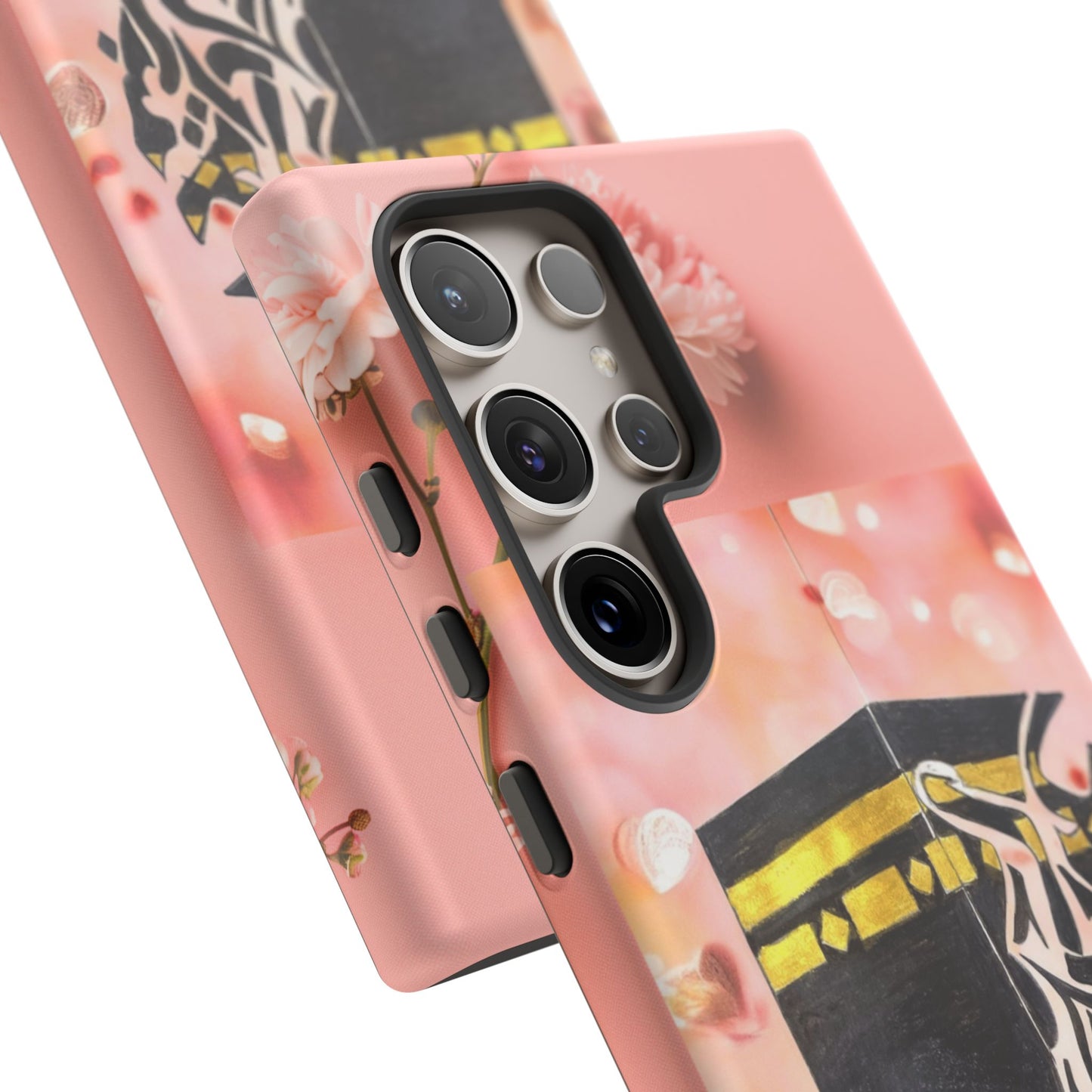 Kaaba Floral Phone Case – Pink Islamic Shrine Design