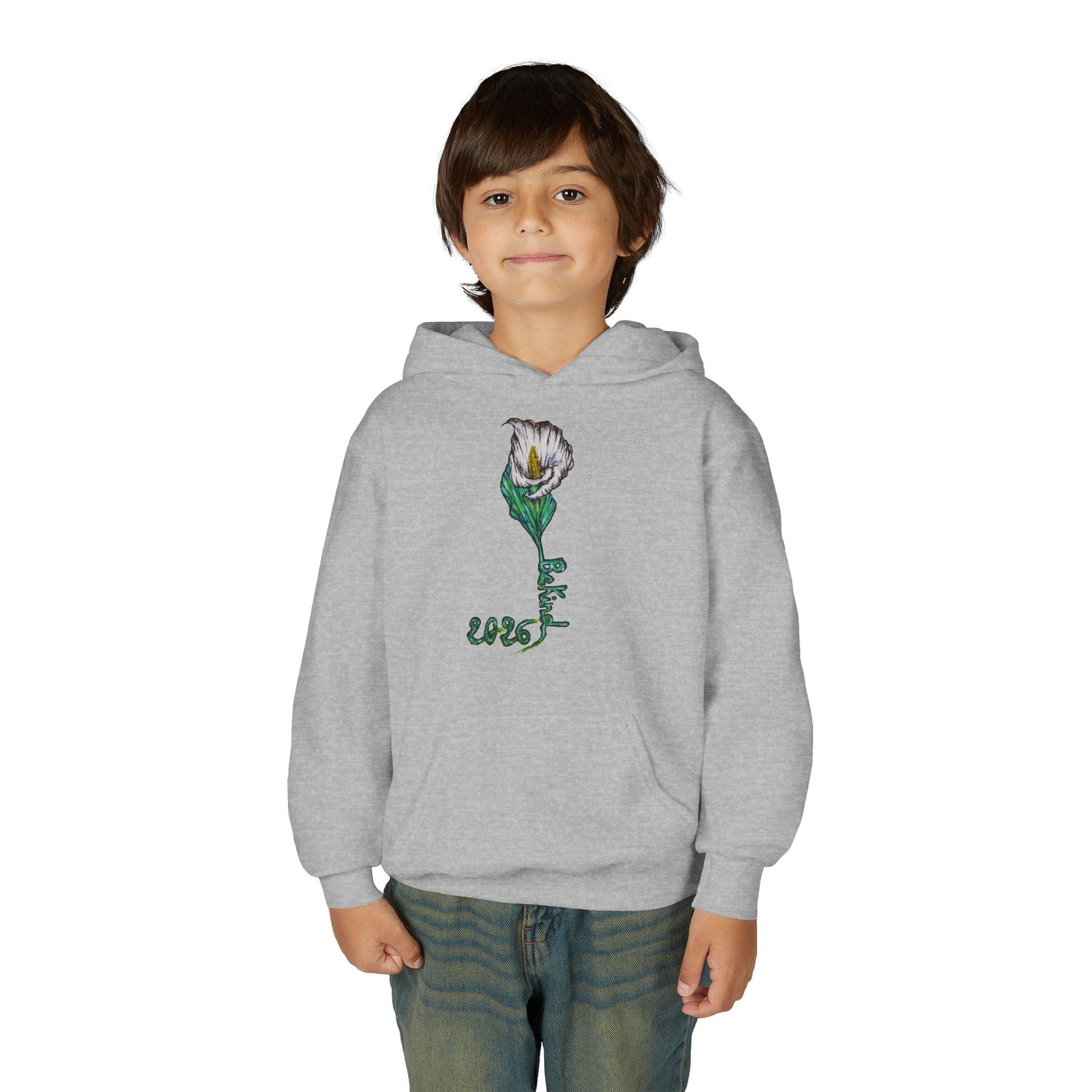 Botanical Youth Hoodie with Floral Design