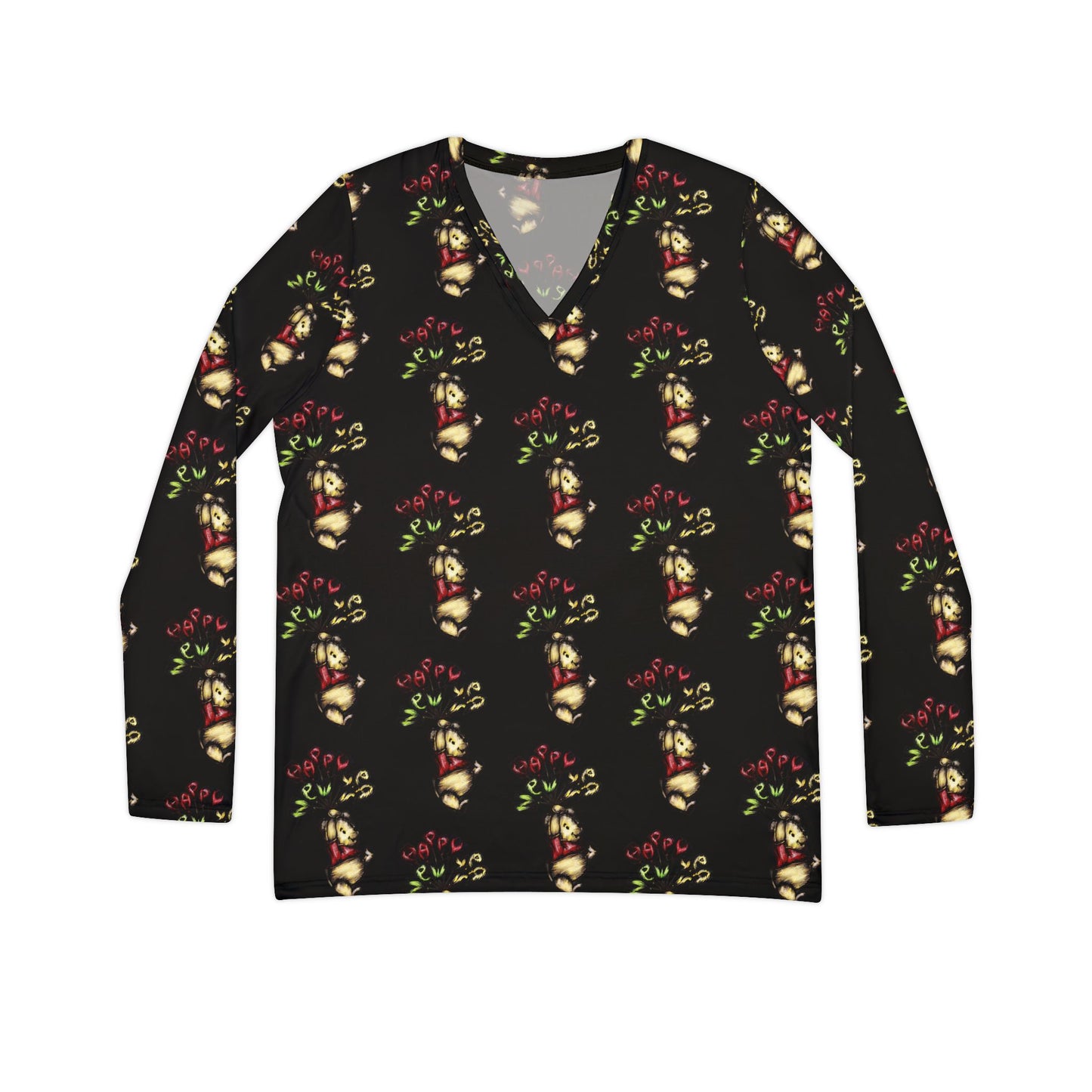 Women's Long Sleeve V-neck Shirt (AOP)