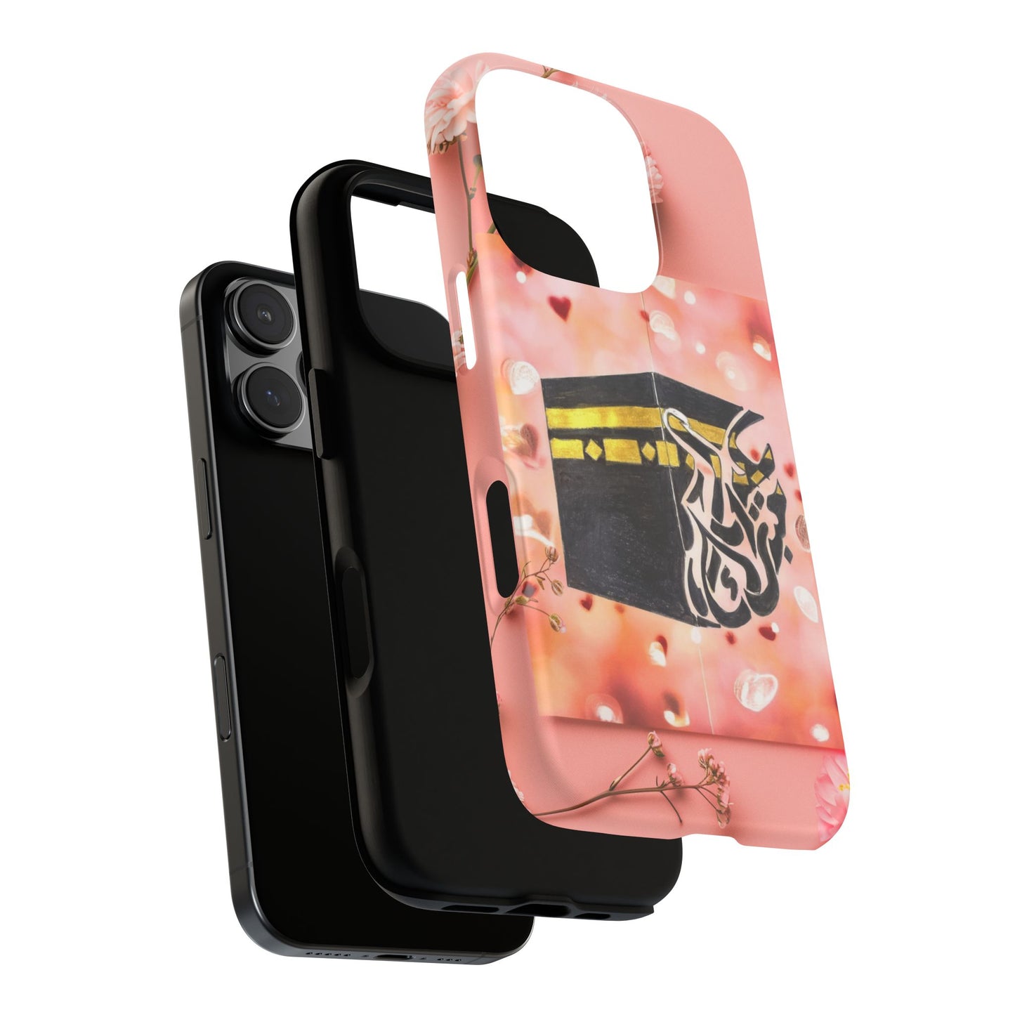Kaaba Floral Phone Case – Pink Islamic Shrine Design