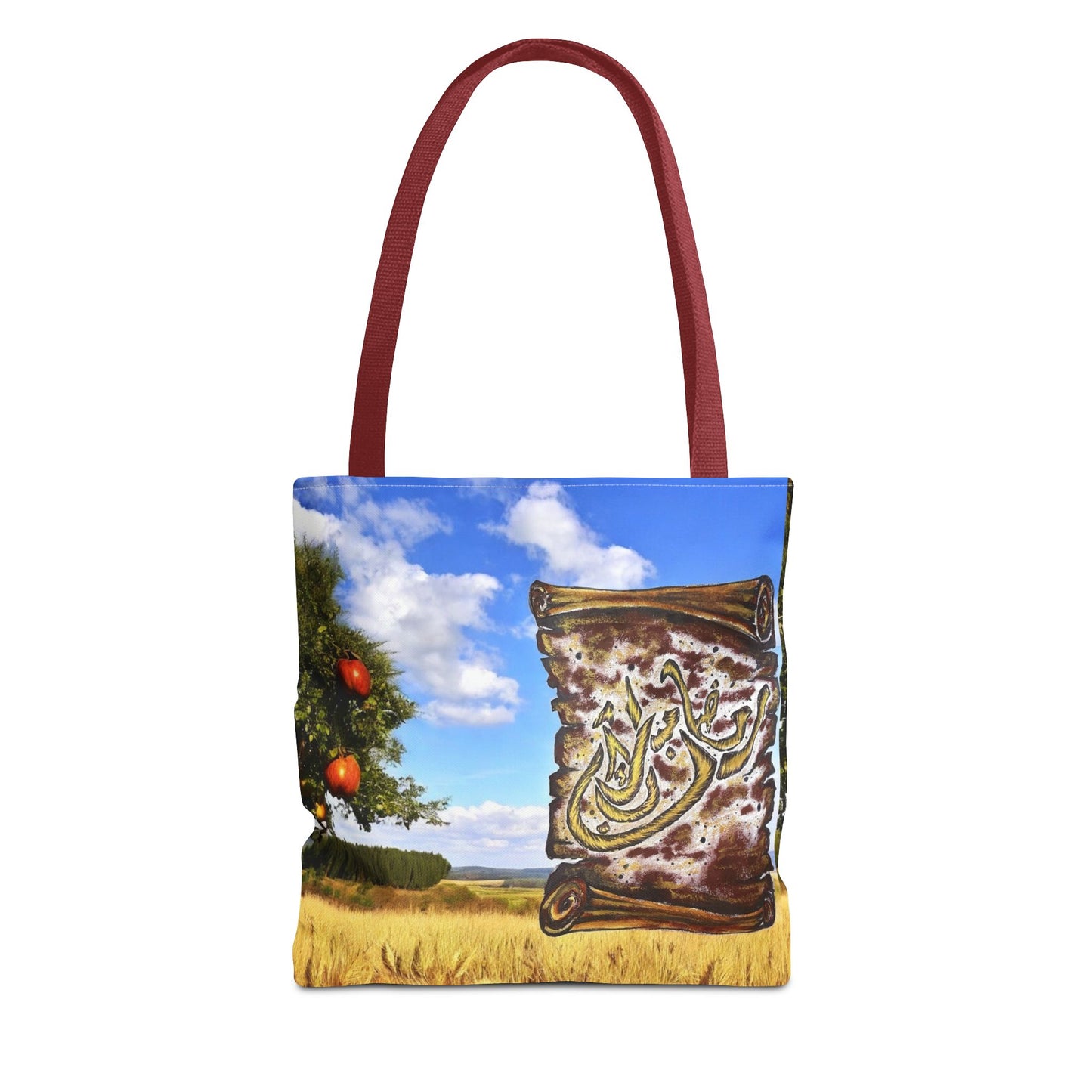 Tote Bag — Scenic Arabic Calligraphy Scroll Design