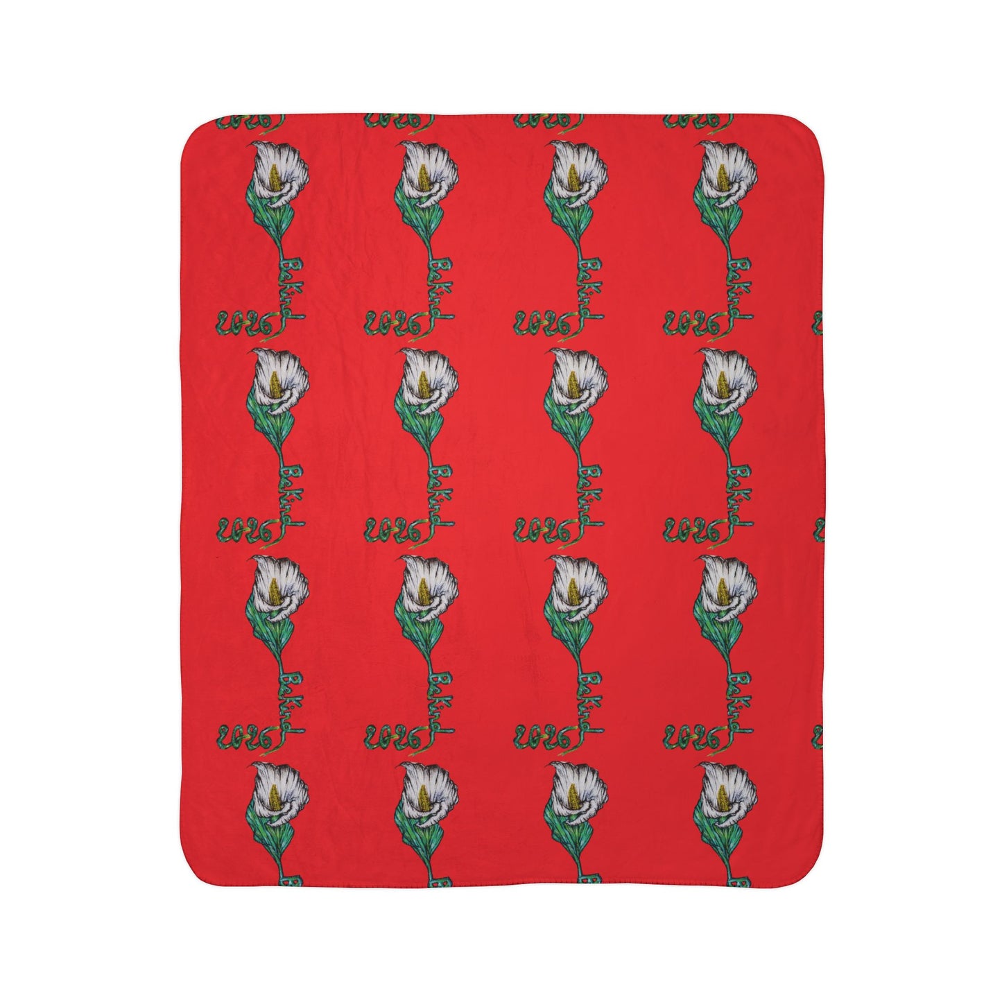 Cozy Floral Fleece Sherpa Blanket