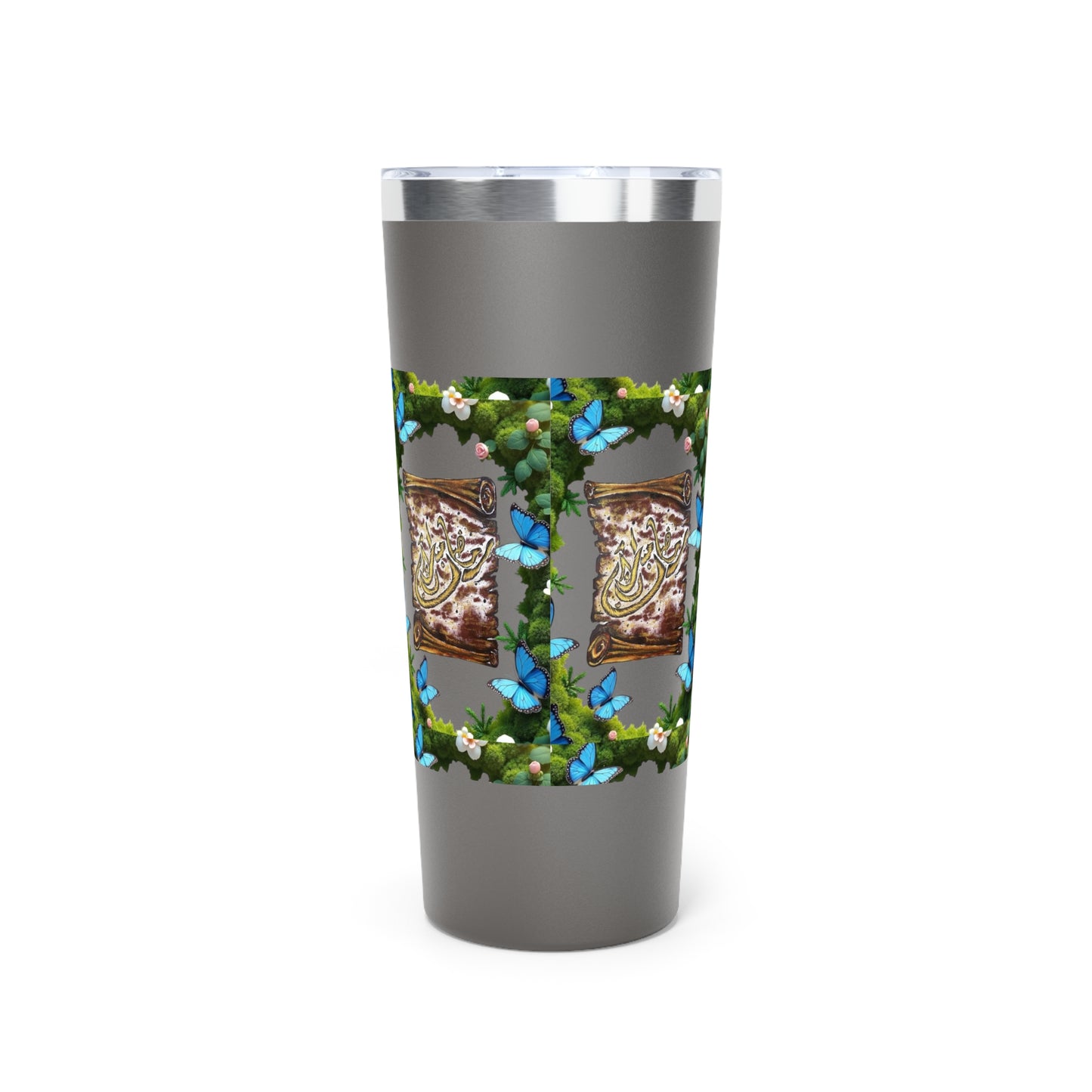 Insulated 22oz Tumbler — Floral Copper Mug Design