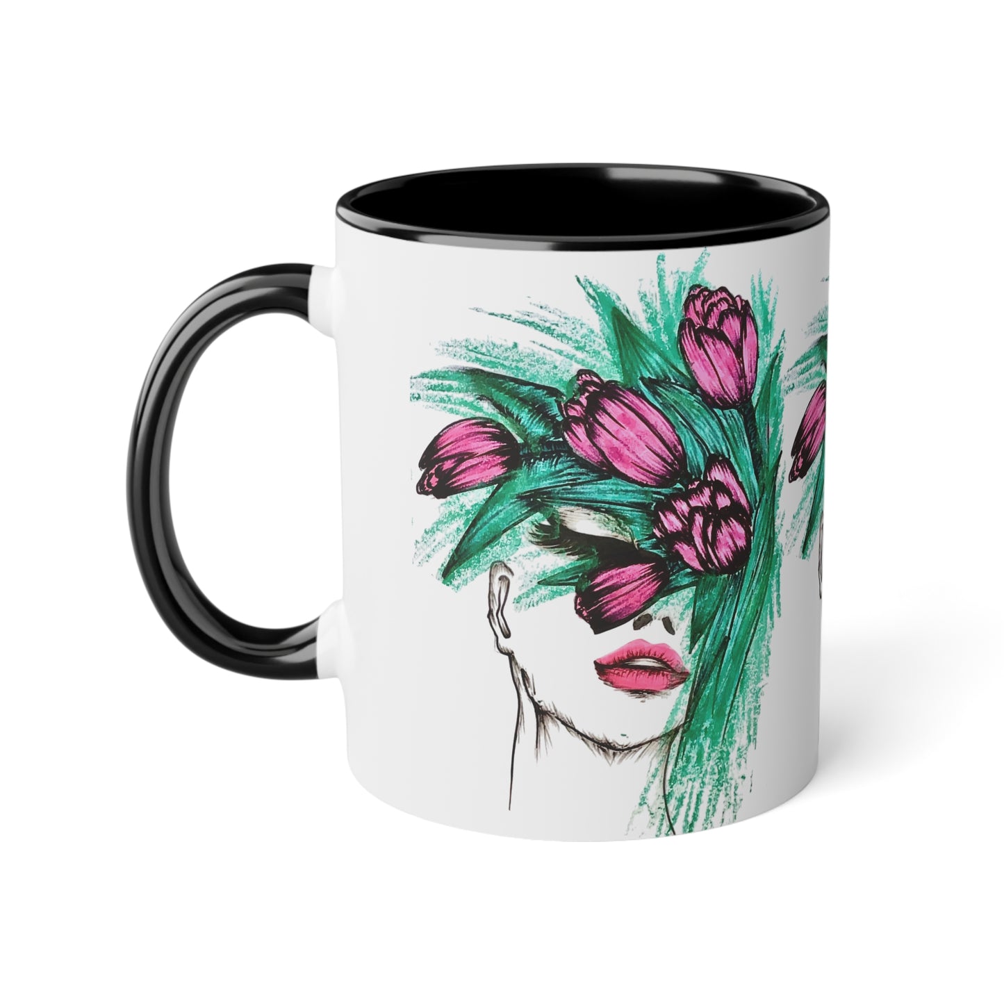 White Accent Mug, 11oz