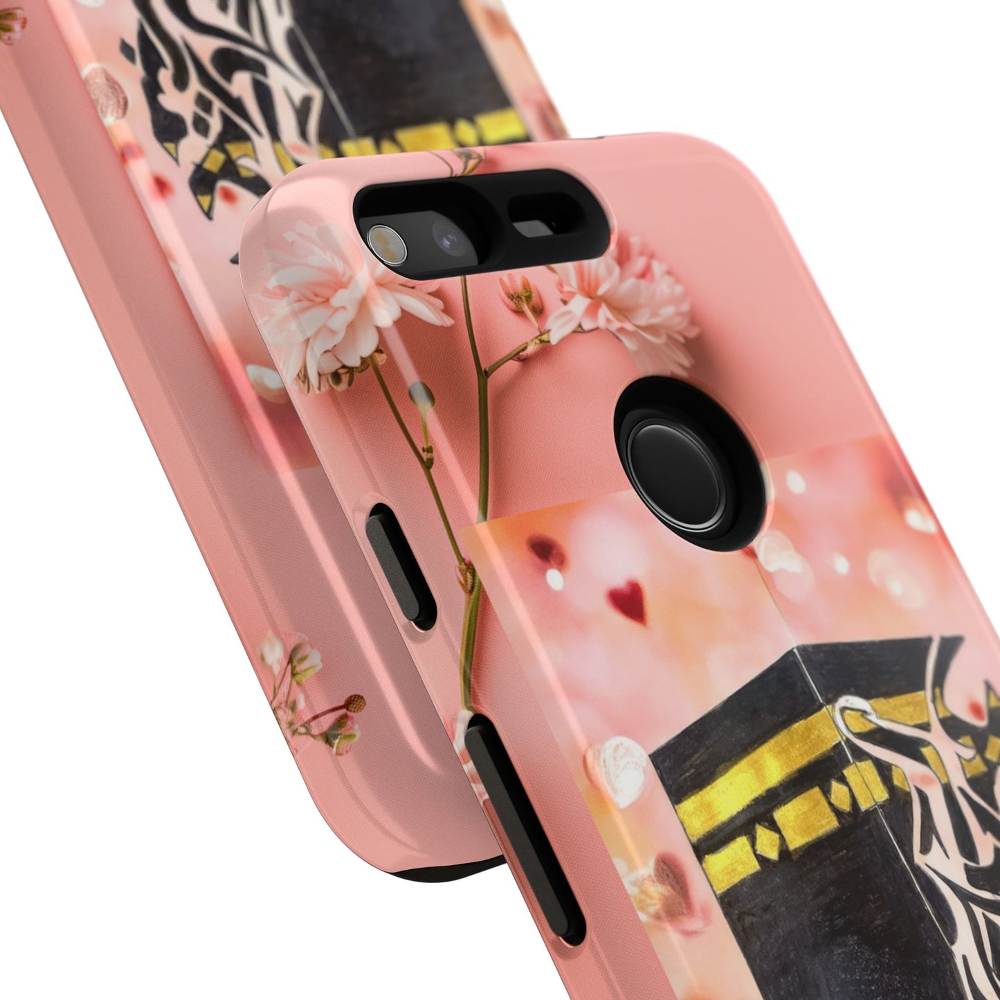 Kaaba Floral Phone Case – Pink Islamic Shrine Design