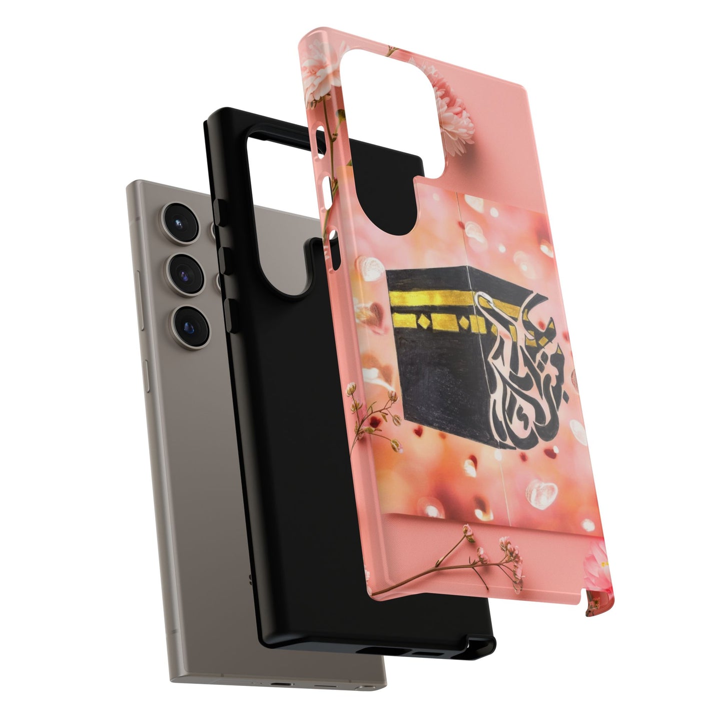 Kaaba Floral Phone Case – Pink Islamic Shrine Design