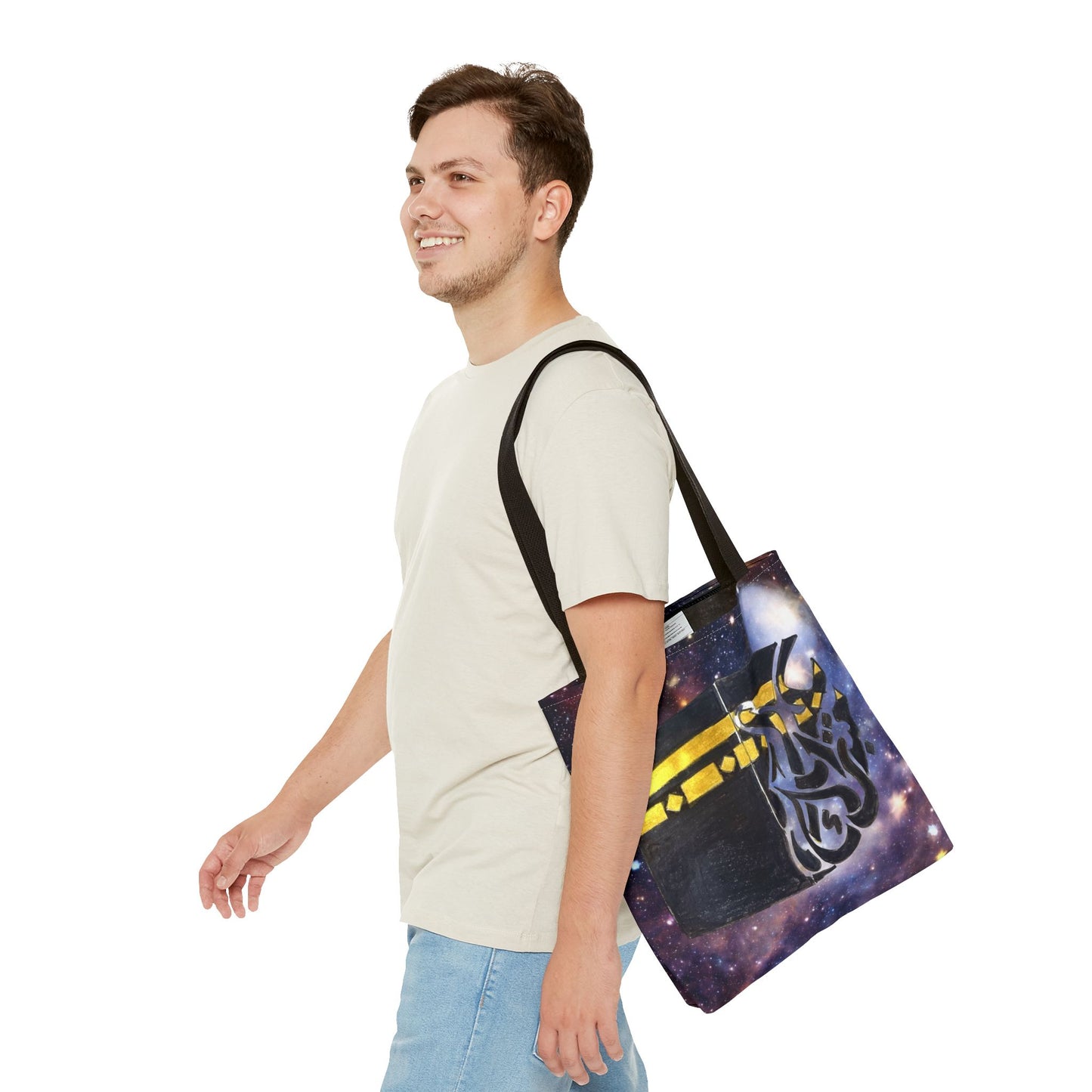 Kaaba Galaxy Tote Bag — Islamic Pilgrimage Hajj Umrah Canvas Tote