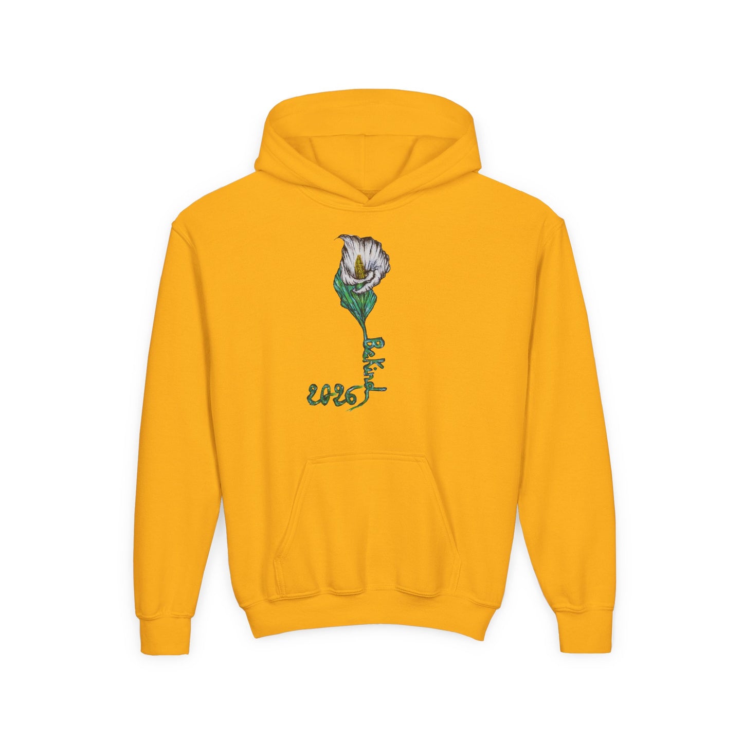 Botanical Youth Hoodie with Floral Design