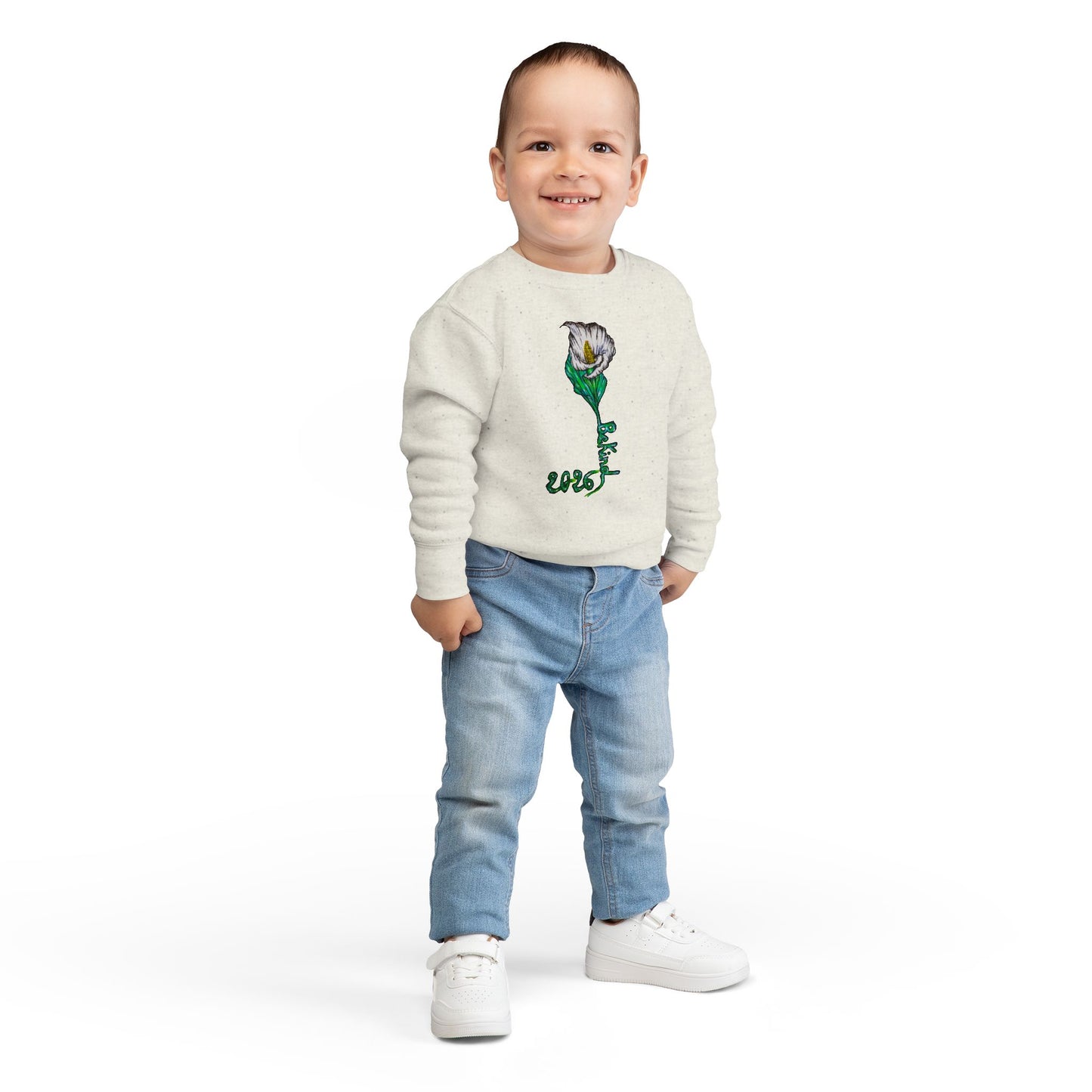 Floral Toddler Sweatshirt - Playful and Cozy Unisex Design