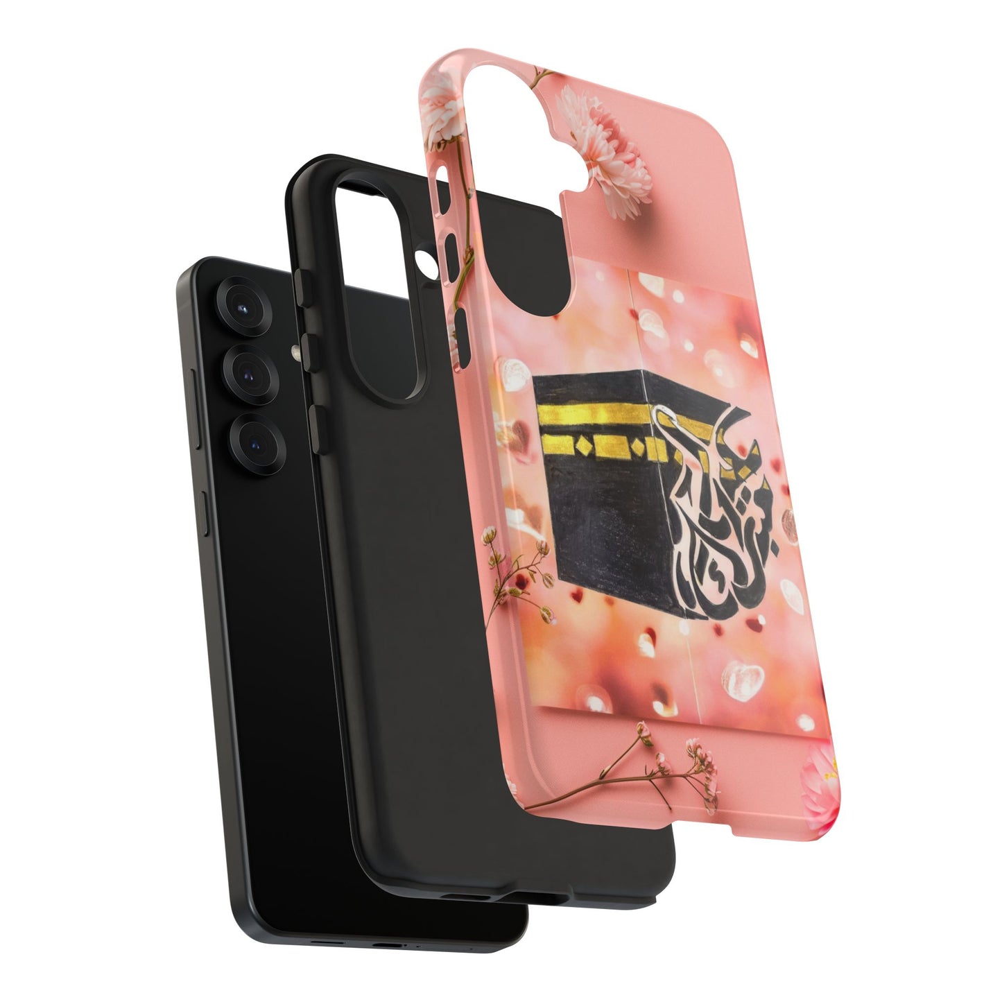 Kaaba Floral Phone Case – Pink Islamic Shrine Design