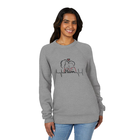 Heart Beat Mom Sweatshirt, Cozy Unisex Sweatshirt for Moms, Cute Gift for Mother's Day, Family Appreciation, Everyday Wear