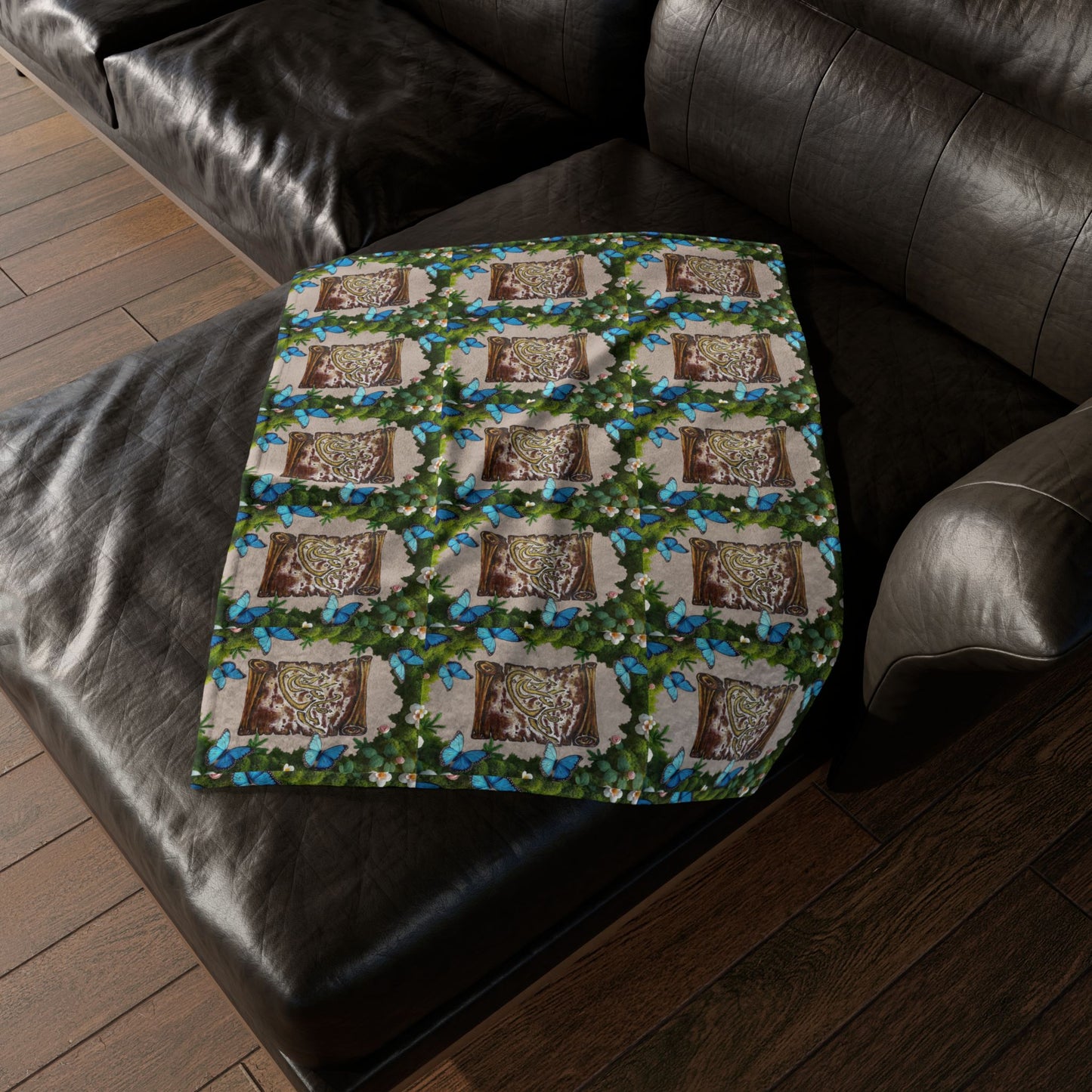 Floral Photo Collage Blanket