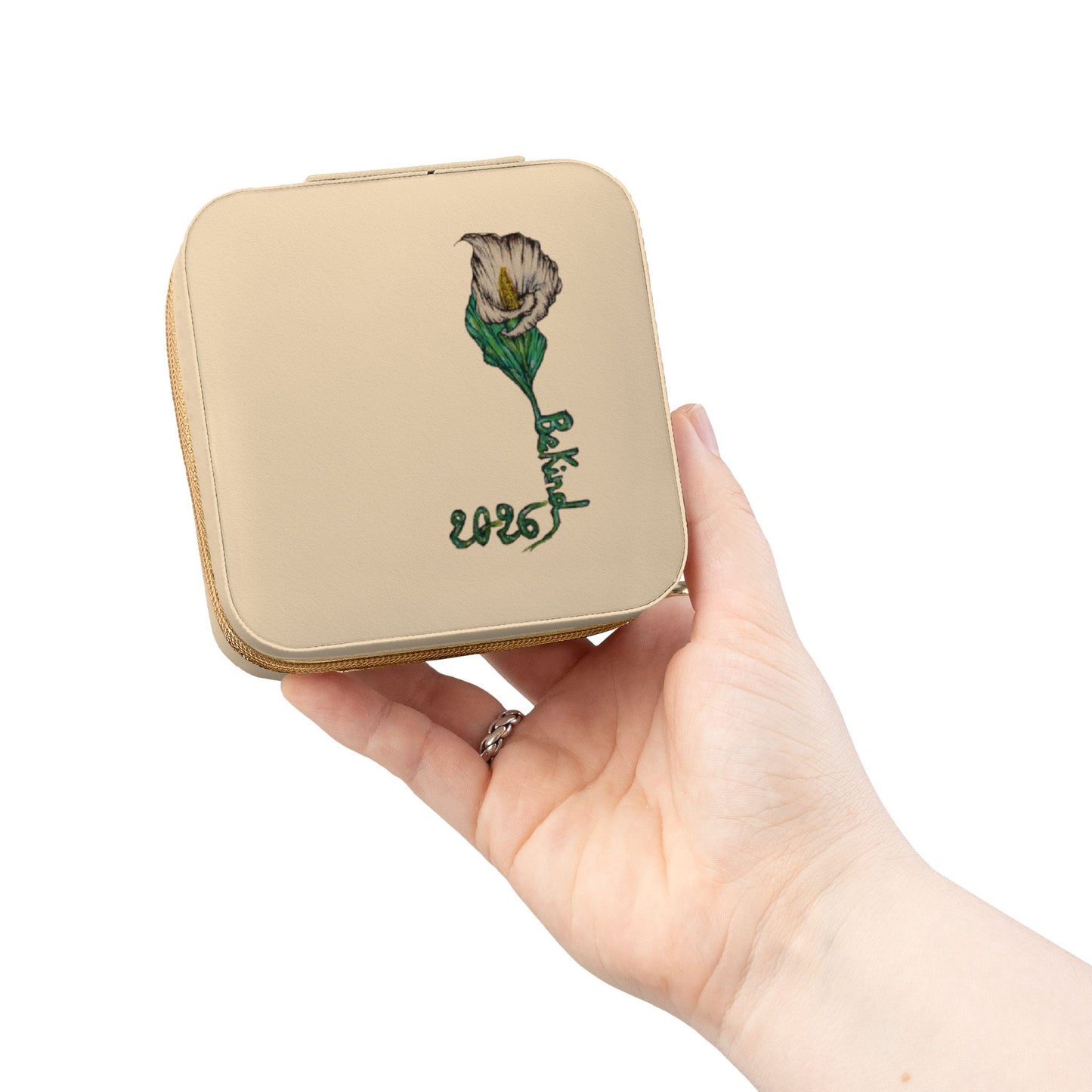 Elegant Embroidered Jewelry Travel Case