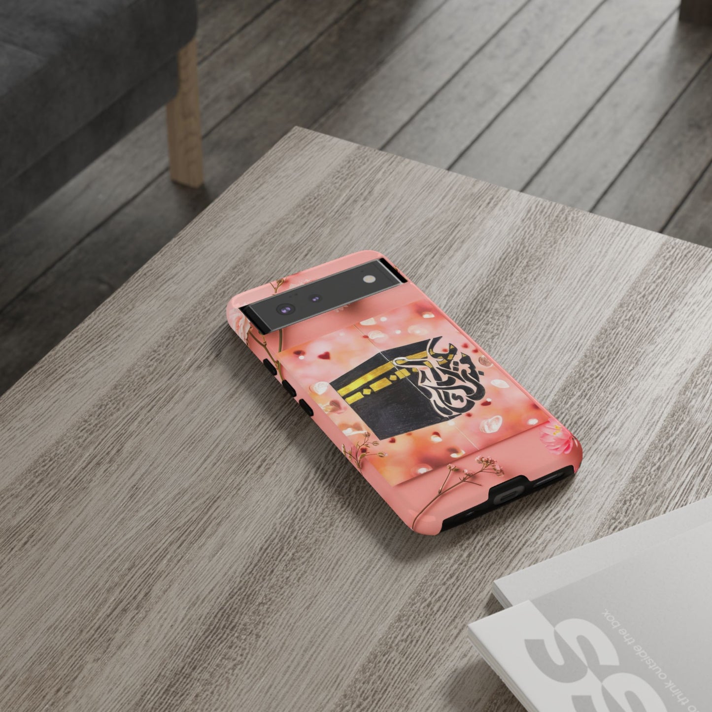Kaaba Floral Phone Case – Pink Islamic Shrine Design