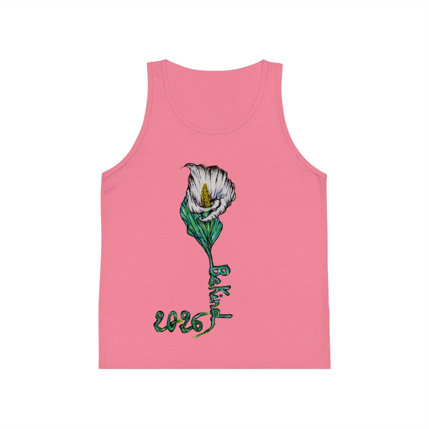 Be Kind Floral Jersey Tank Top for Kids