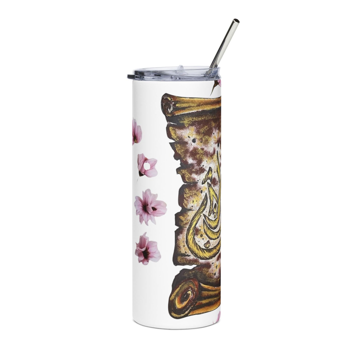 Arabic Calligraphy Floral 20oz Stainless Steel Tumbler
