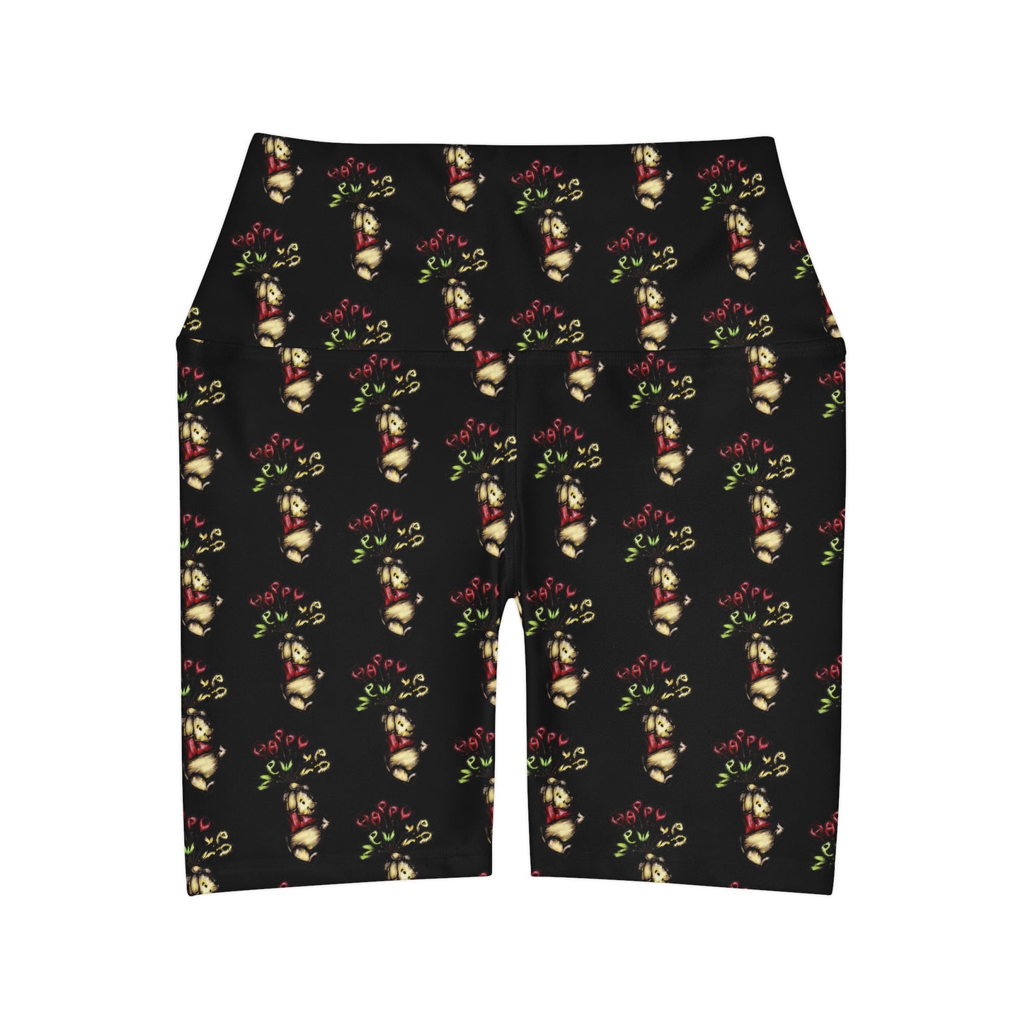 High Waisted Yoga Shorts (AOP)