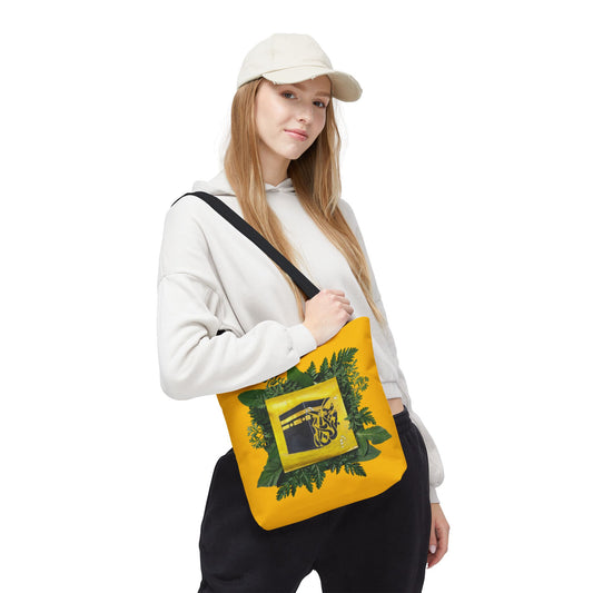 Kaaba Floral Tote Bag – Islamic Pilgrimage Hajj Umrah Gift