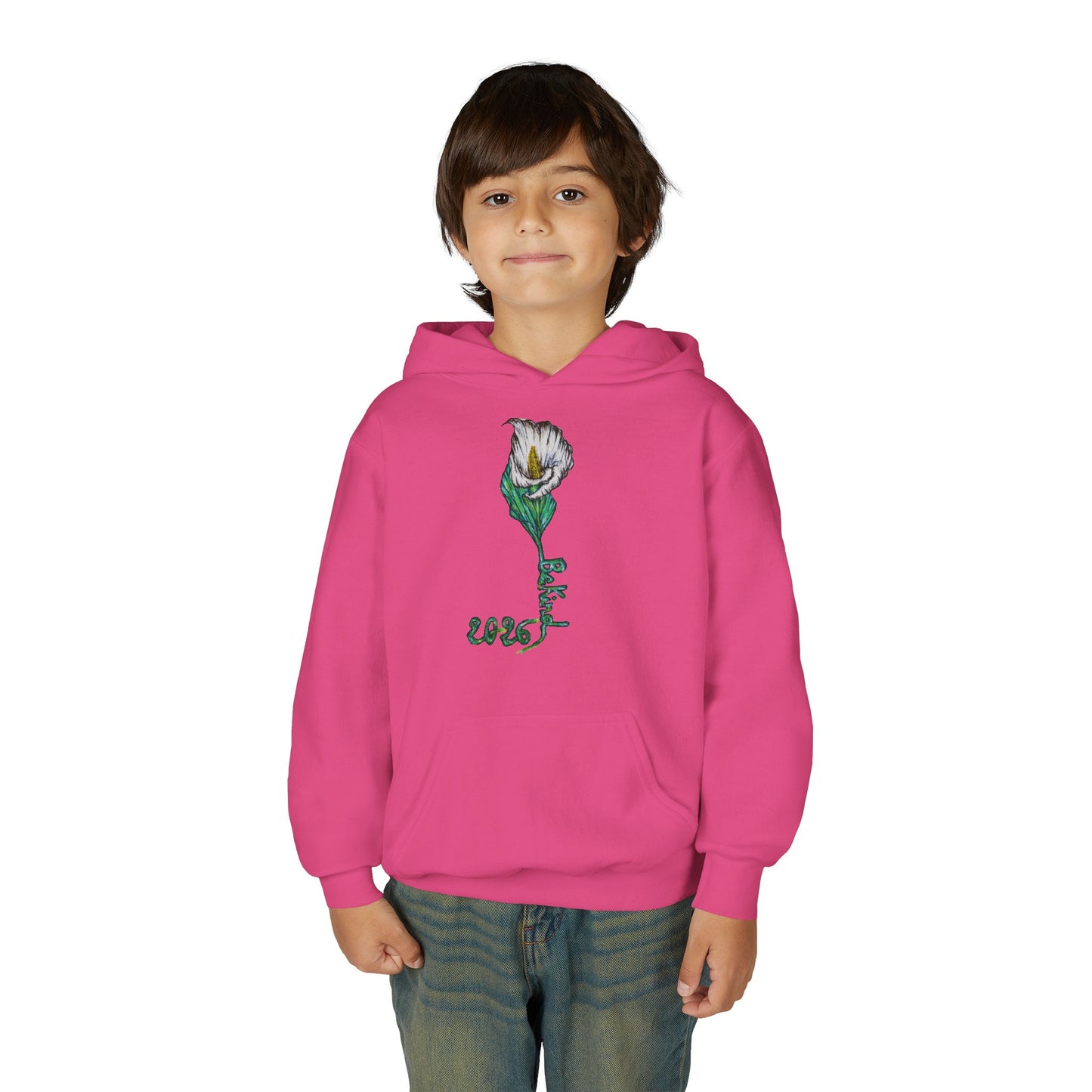 Botanical Youth Hoodie with Floral Design